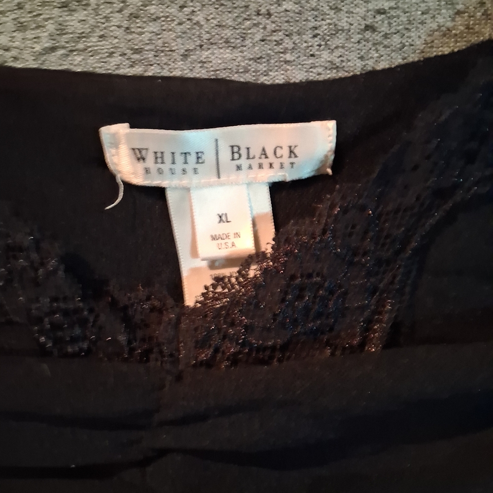 White House Black Market Elegant Black Chemise